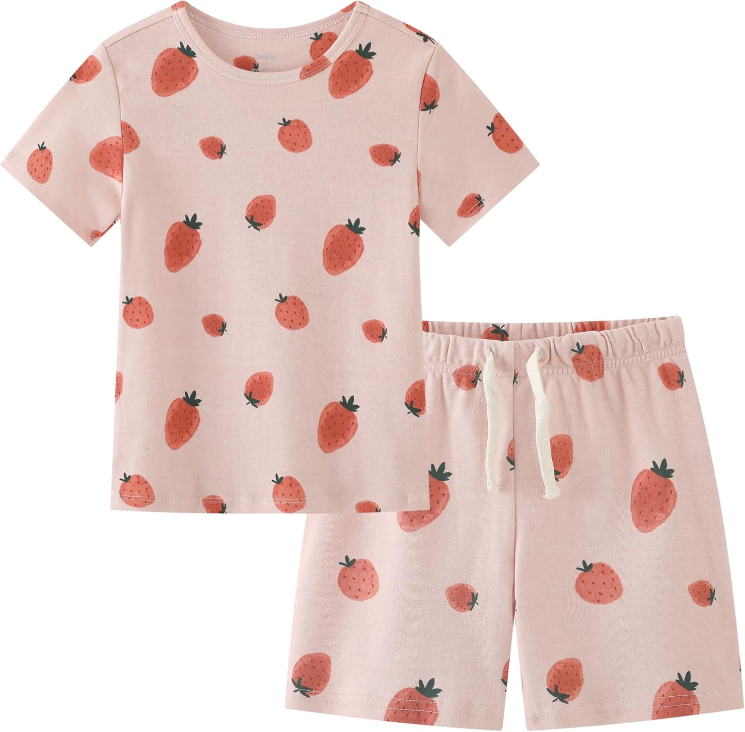 Owlivia 100% Organic Cotton Baby Short Sleeve Pajama Sets, Toddler Boy Girl 2-Pi...