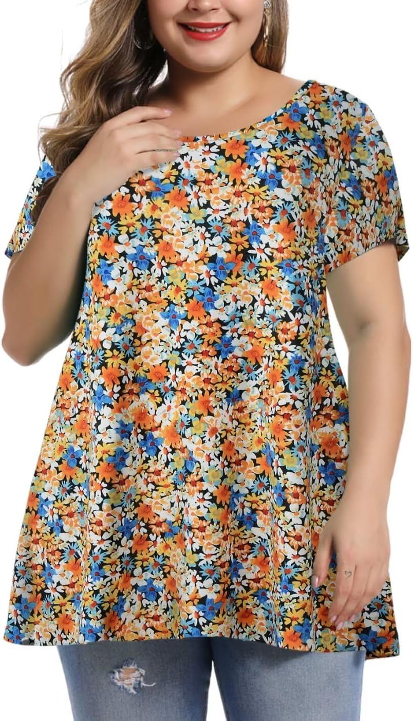 MONNURO Womens T-Shirt, Special Tunic Tops with Short Sleeve, Innovative Casual...