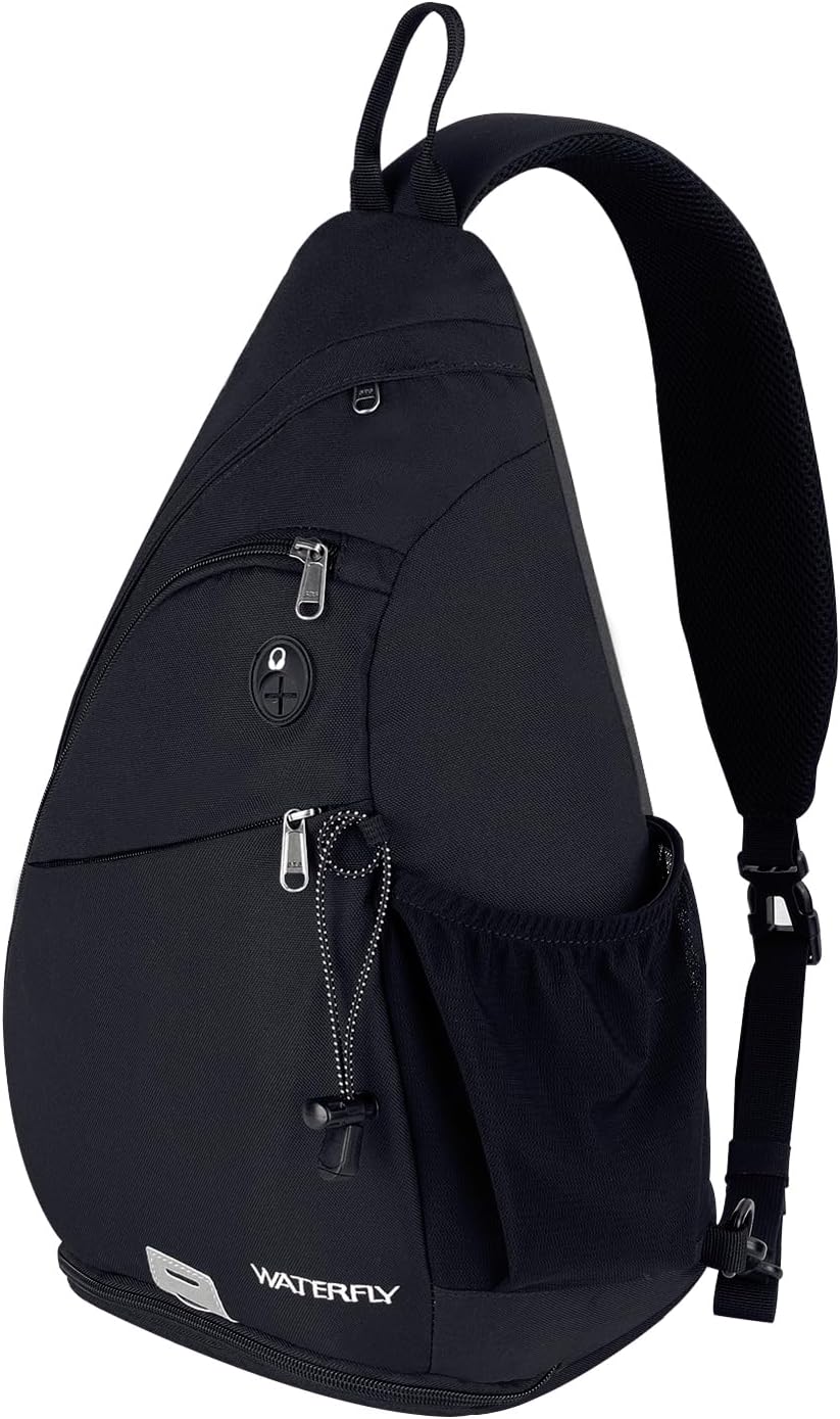 WATERFLY Sling Bag Crossbody Backpack: Over Shoulder Daypack Casual Cross Chest...