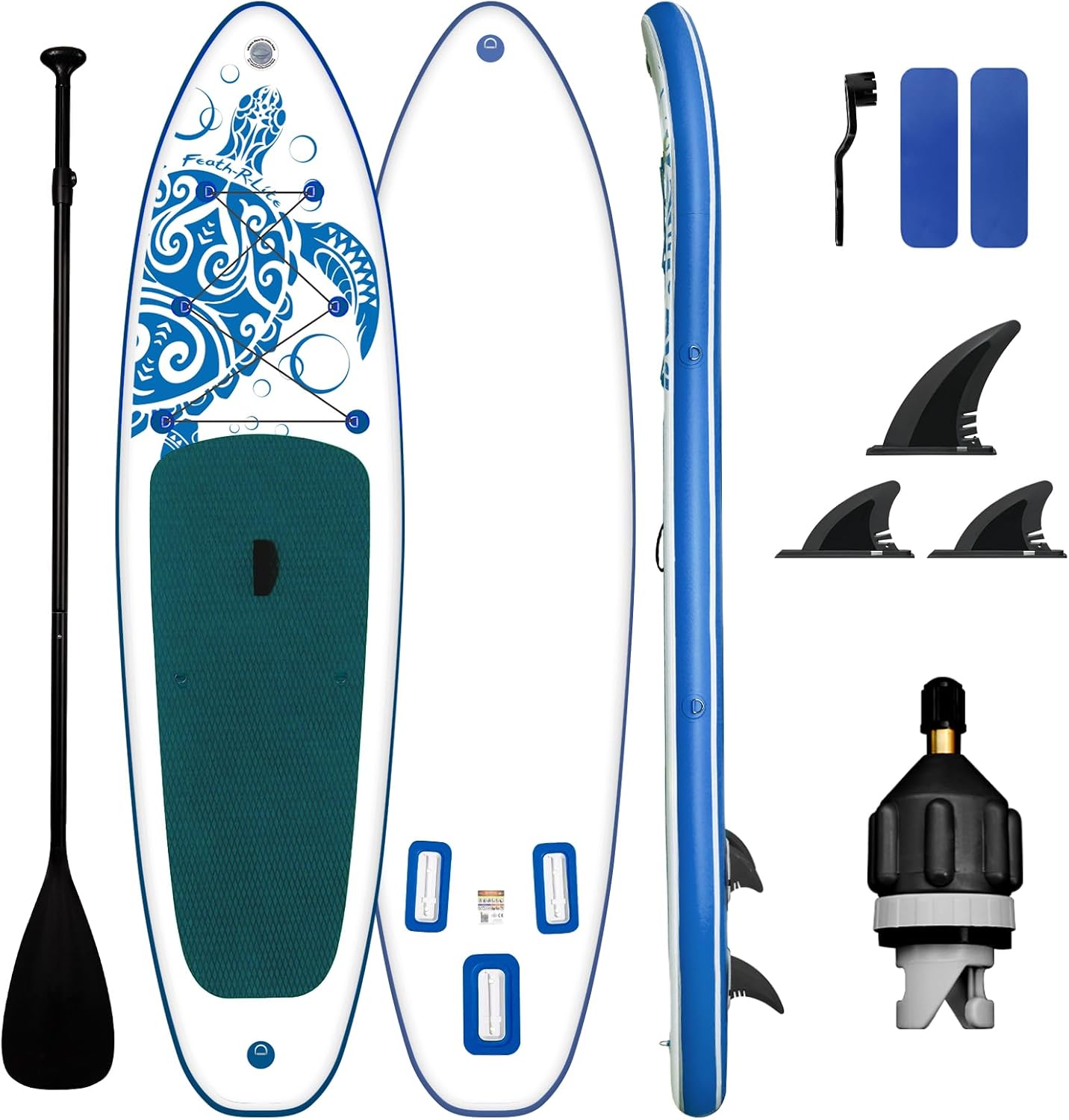 FEATH-R-LITE Inflatable Paddle Board Ultra Light Stand Up Paddleboard for Adults...