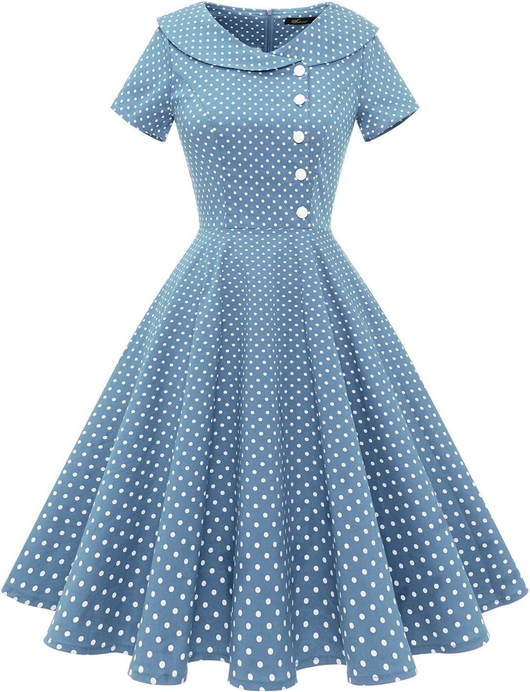 Wedtrend Women's 1950s Vintage Audrey Hepburn Style Cocktail Swing Dresses X-Lar...