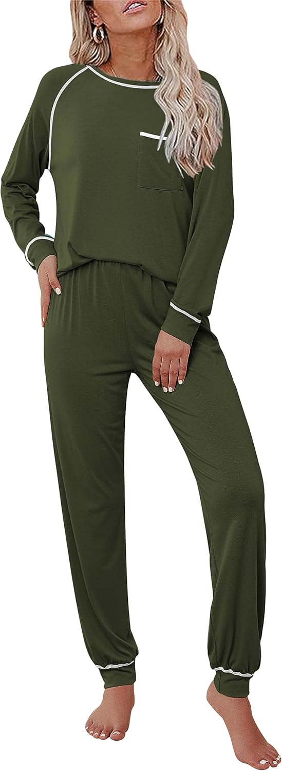 Ekouaer Pajamas Set for Women, Special Soft Comfy Pjs Sets, Luxurious Long Sleev...