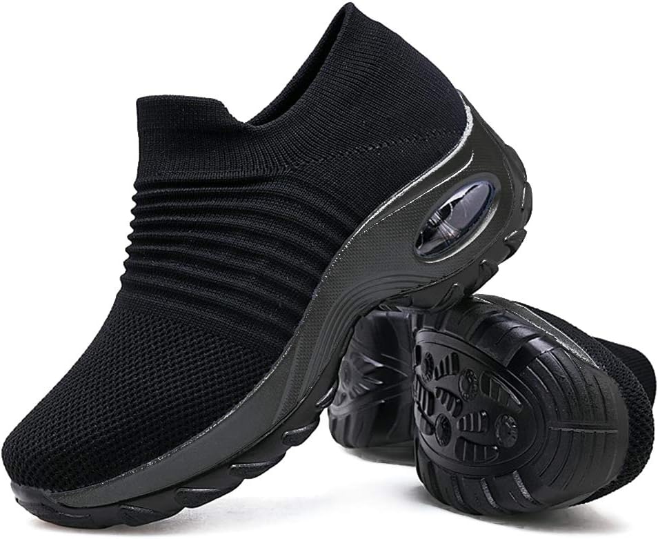 Women's Walking Shoes Sock Sneakers - Mesh Slip On Air Cushion Lady Girls Modern...