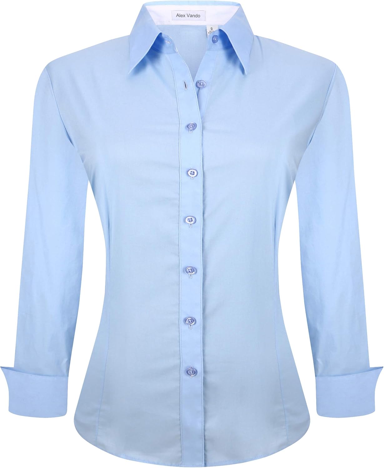 Alex Vando Womens Dress Shirts, Special Work Shirt for Wrinkle Free Wear, Innova...