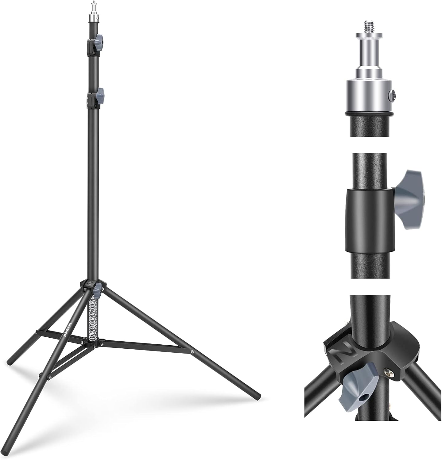 NEEWER Photography Light Stand 2.85-6.6ft/87-200cm, Spring Loaded Aluminum Tripo...