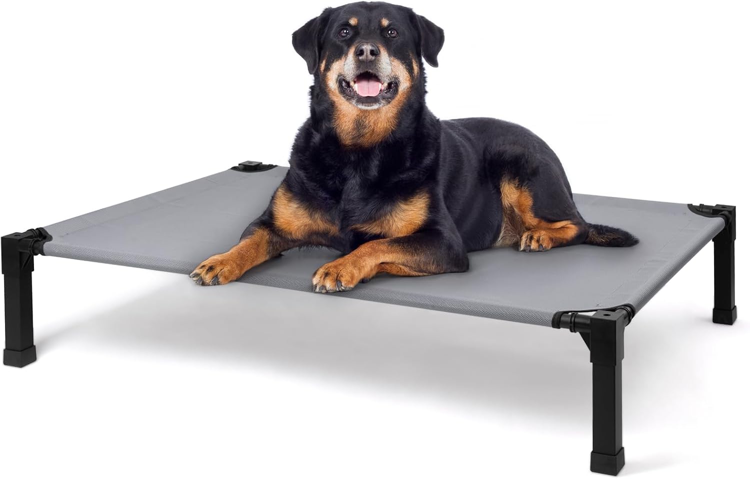 Cooling Elevated Dog Bed, Raised Dog Bed with Washable Breathable Mesh and Metal...