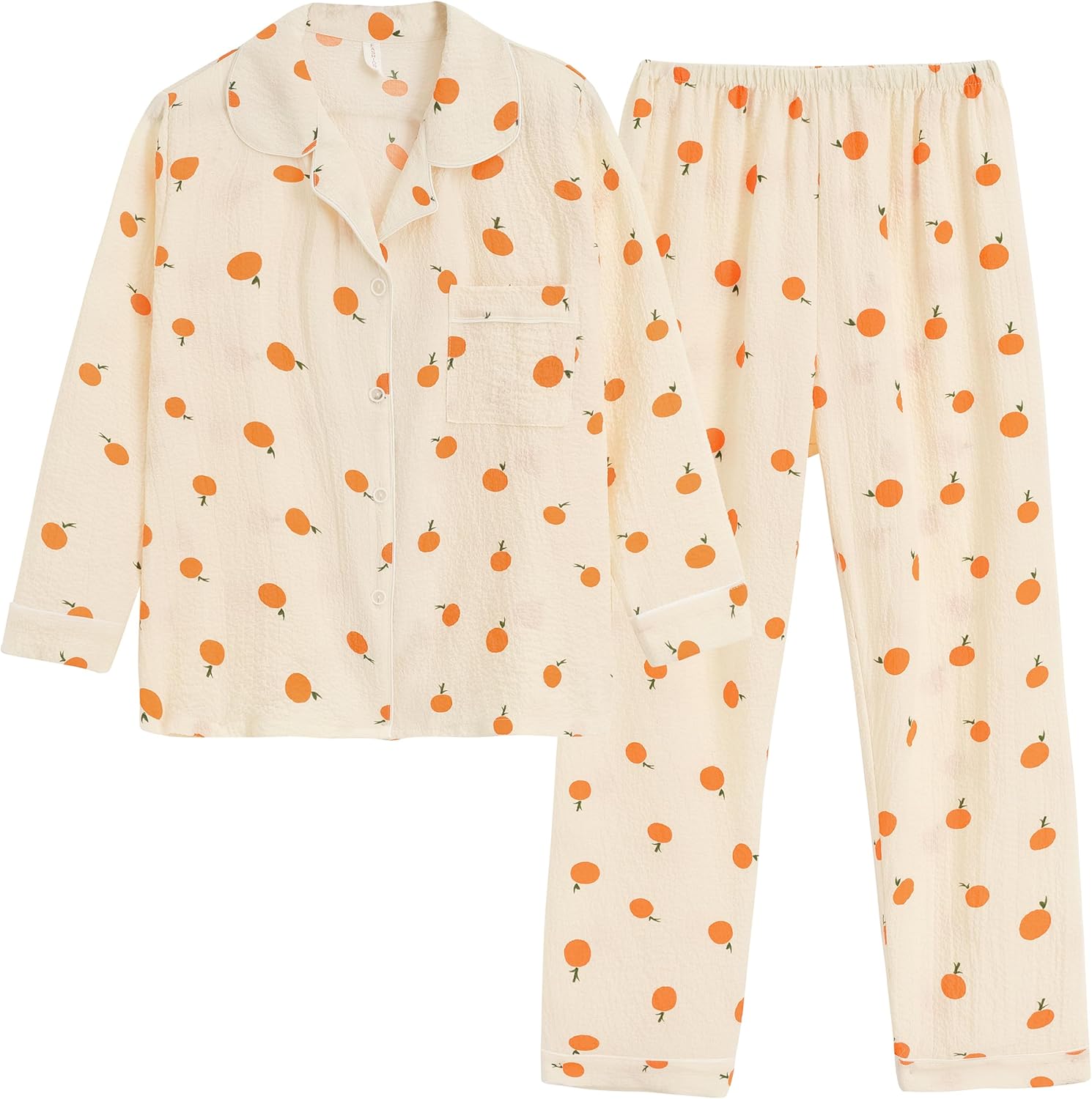 Vopmocld Big Girls Button Down Sleepwear Short Sleeve Long Pants 3PCS Pajama Set...