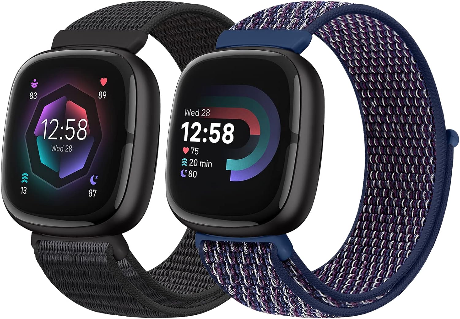 Runostrich Nylon Straps Compatible with Fitbit Versa 4/Sense 2/Versa 3/Sense, So...