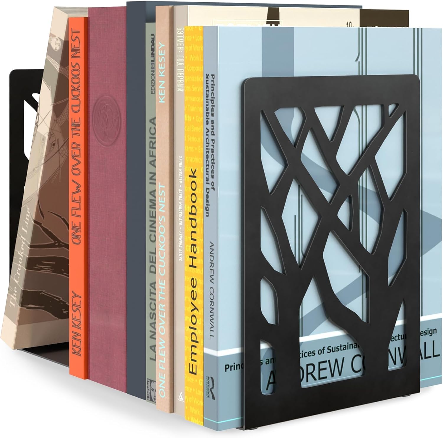 MaxGear Book Ends Tree Design Modern Bookends for Shelves, Non-Skid Bookend, Hea...