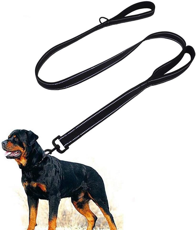Leashes for Dogs 1.5m Double Handles Strong Dog Lead Heavy Duty Nylon Dog Rope T...