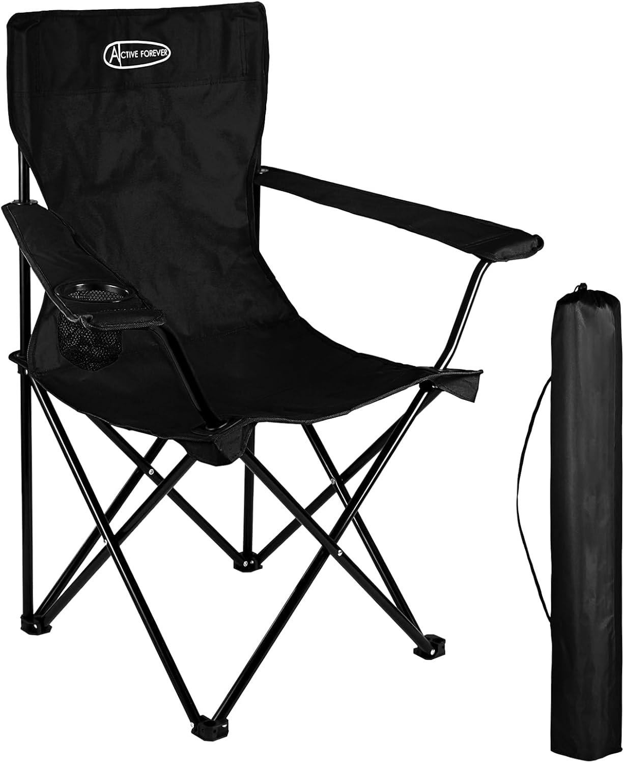 ACTIVE FOREVER Folding Camping Chairs, Outdoor Portable Garden Folding Camp Chai...