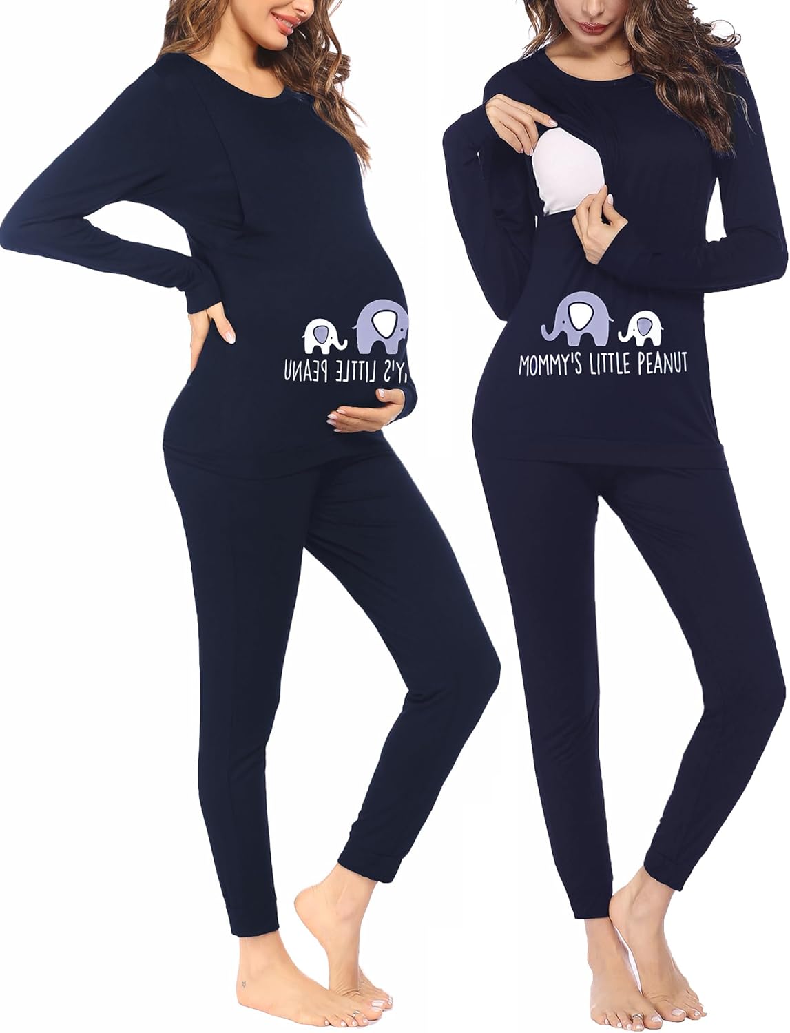 Ekouaer Maternity Sleepwear, Special Nursing Pajama Set for Labor Delivery, Uniq...