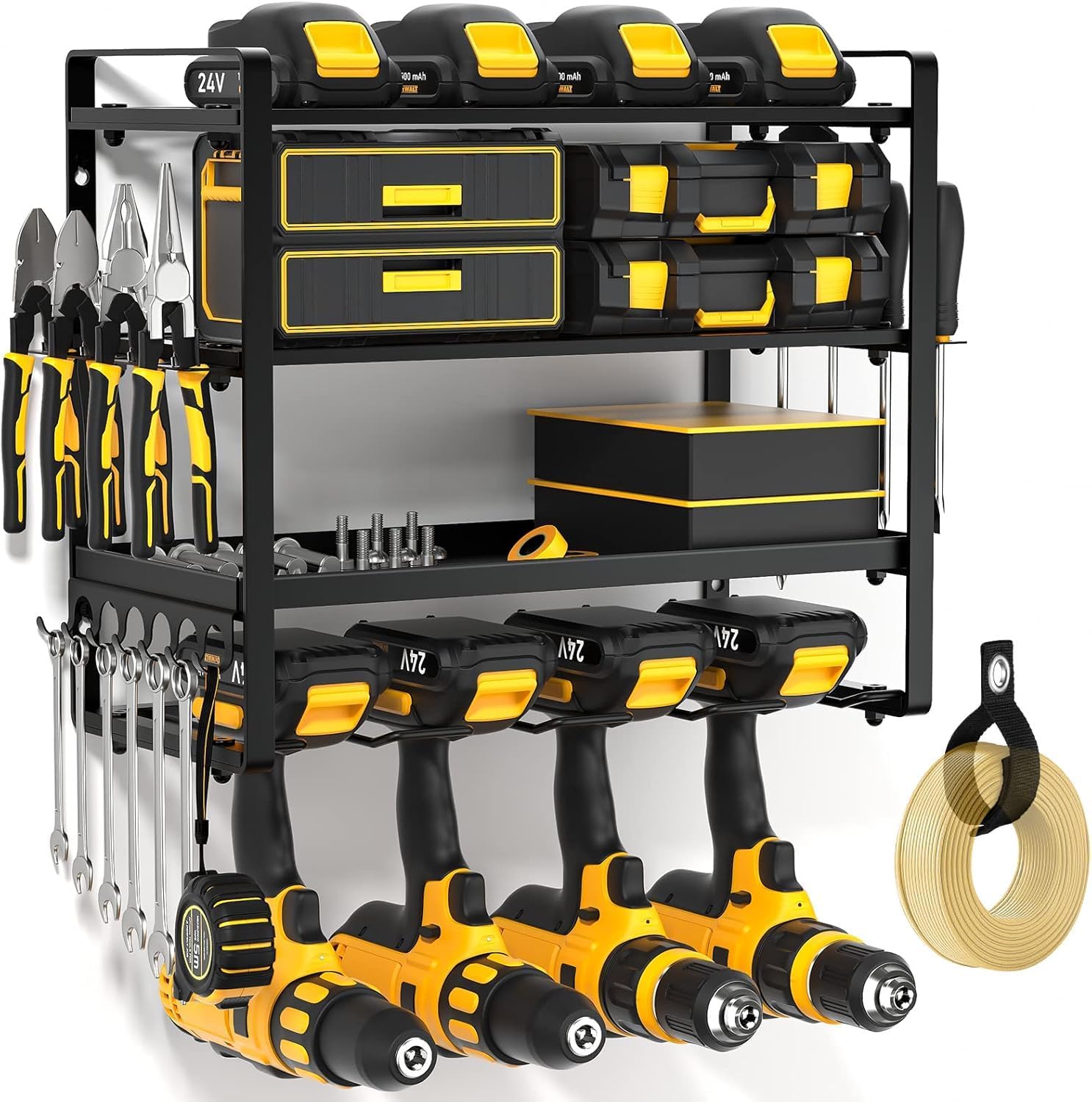 Power Tool Organizer Wall Mount, Heavy Duty Drill Holder, Garage Tool Organizer...