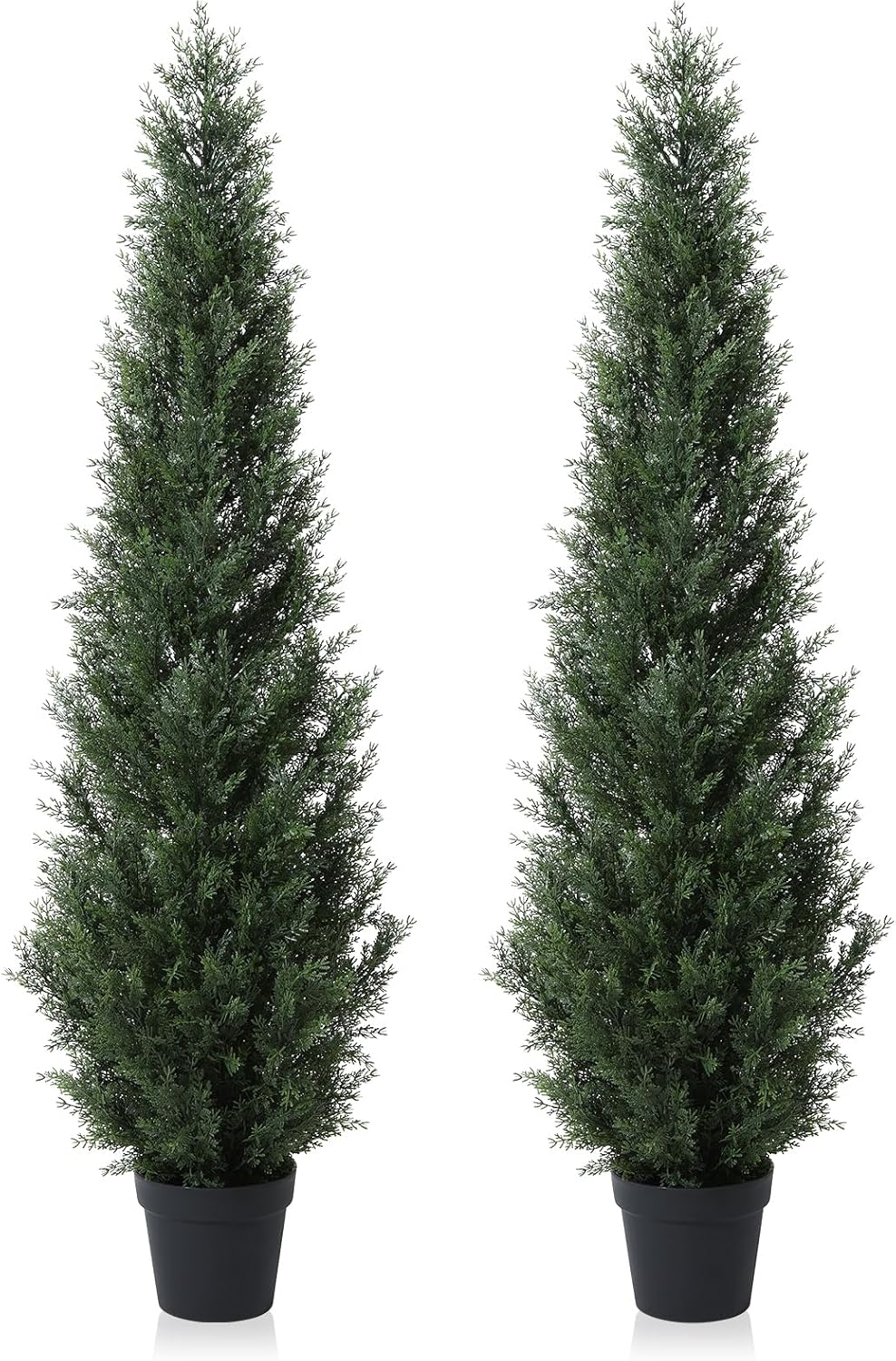 5FT Artificial Cedar Topiary Trees, Special Potted Fake Cypress Trees, Innovativ...
