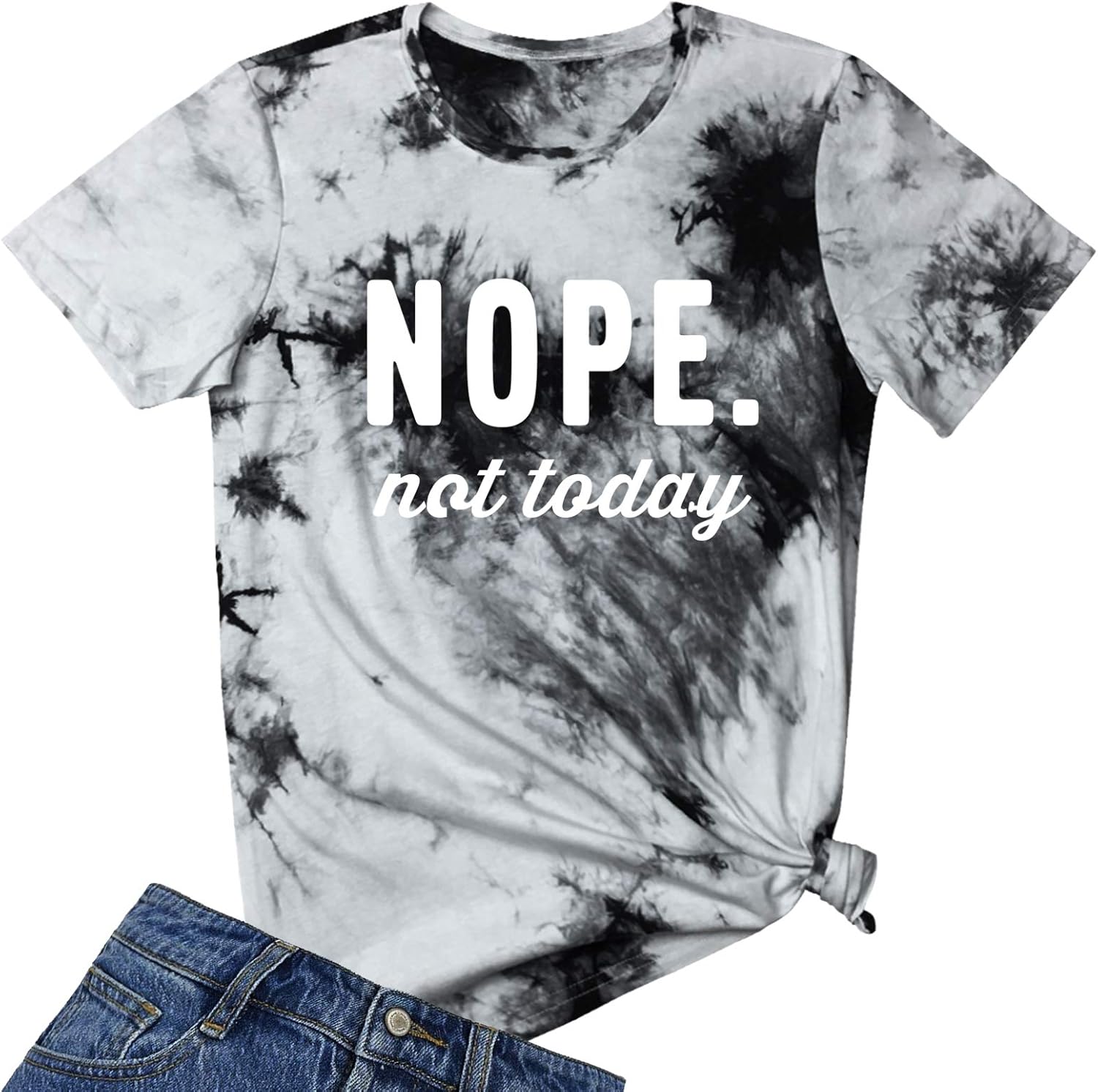 YITAN Women's Cute Juniors Tops Teen Girl Tee Funny T Shirt X-Large Tie Dye13