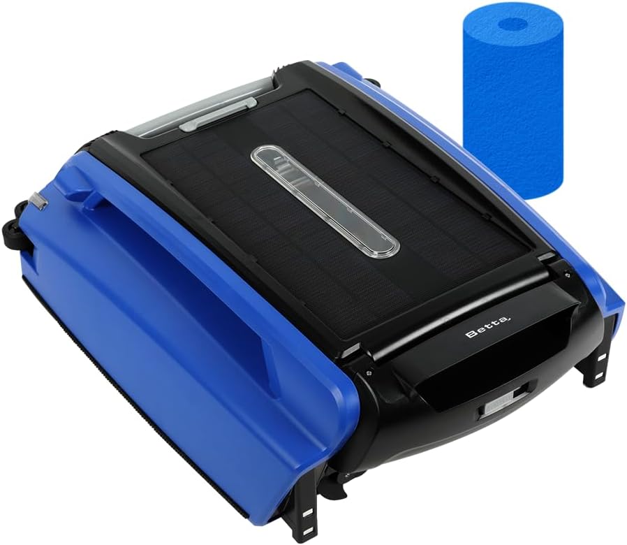 Betta SE Solar-Powered Robotic Automatic Pool Skimmer Cleaner with 30+ Hour Clea...