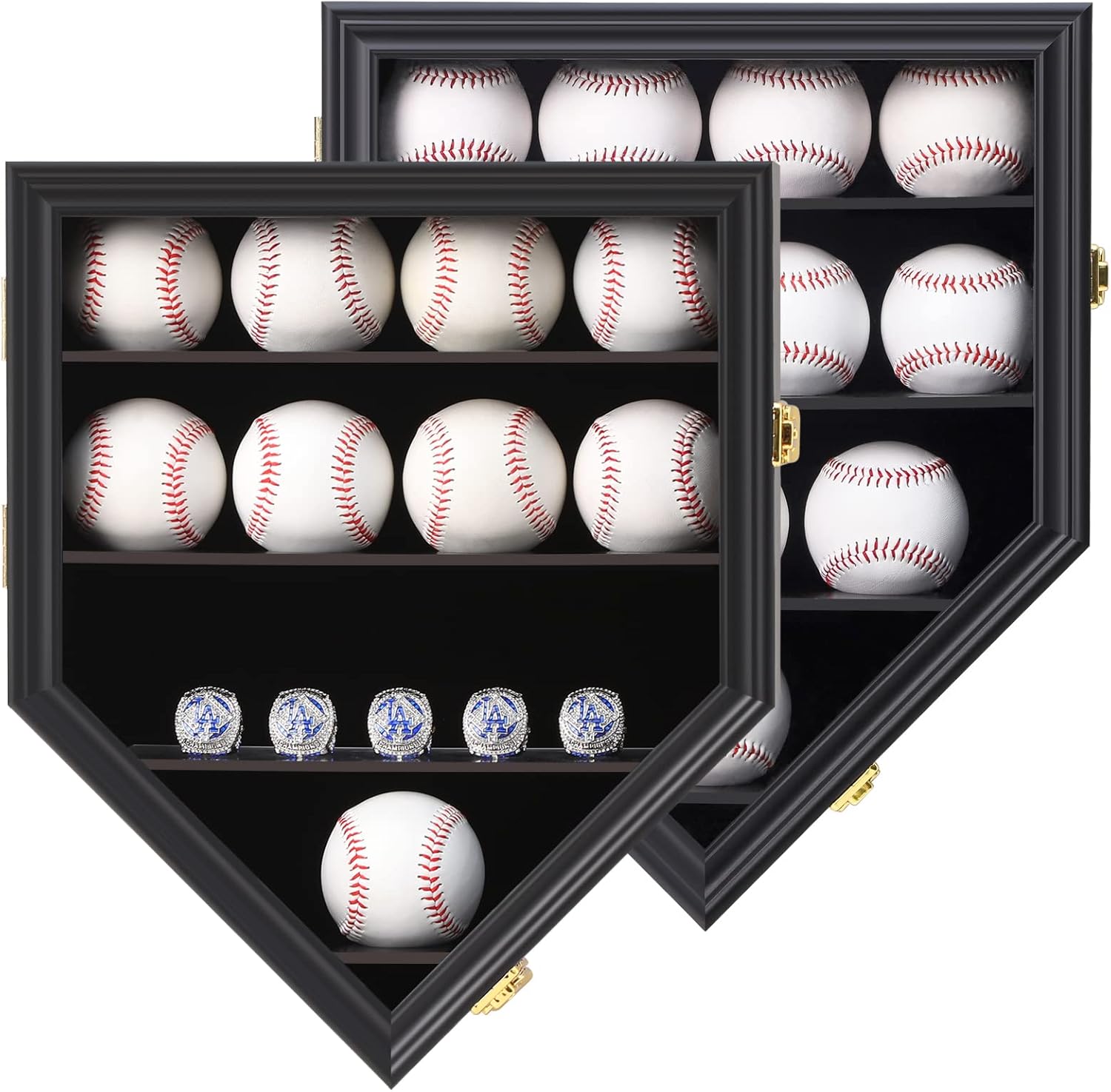 Baseball Display Case 12 Baseball Holders for Balls Display Baseball Display Wal...