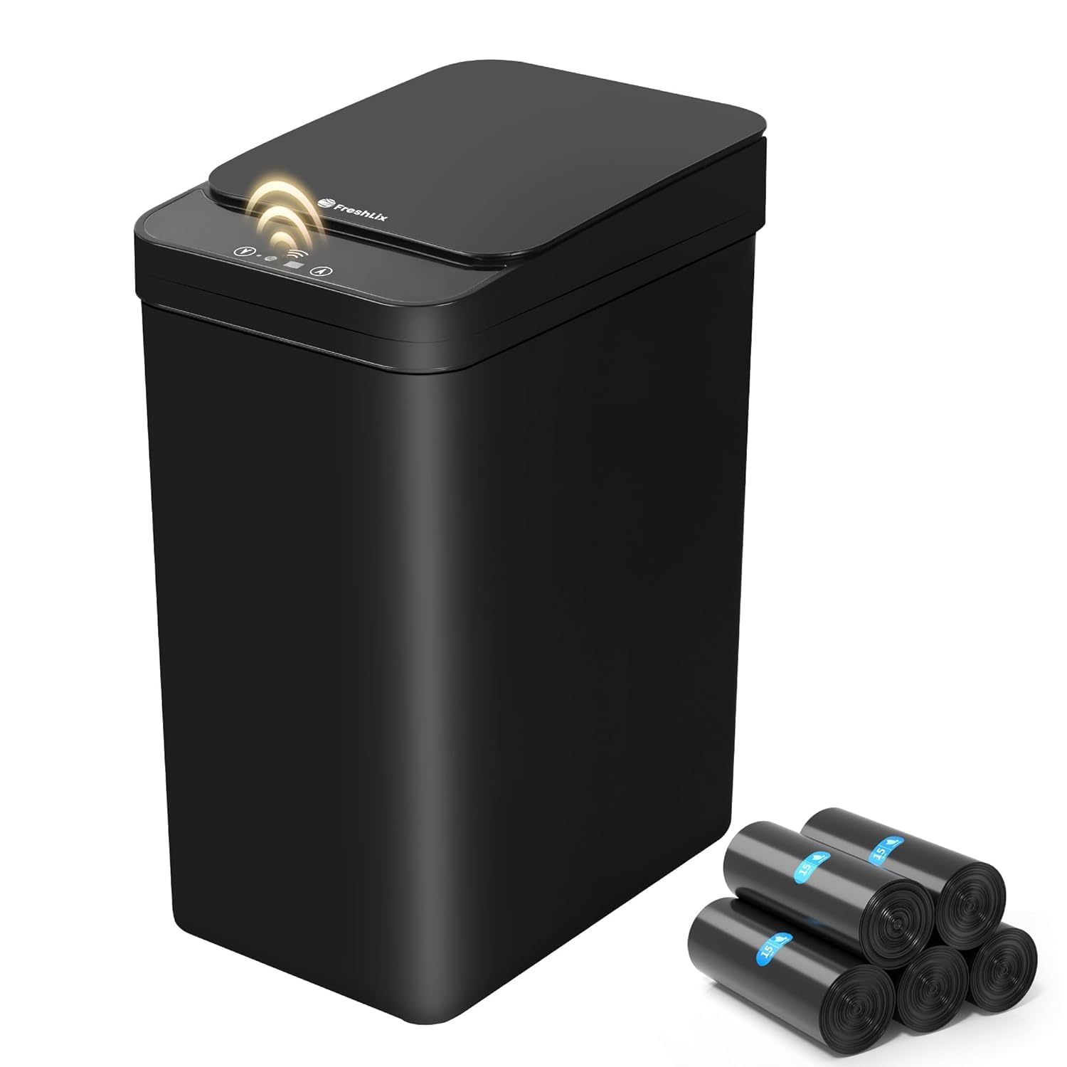 Bathroom Automatic Trash Can, 4 Gallon Touchless Motion Sensor Small Garbage Can...