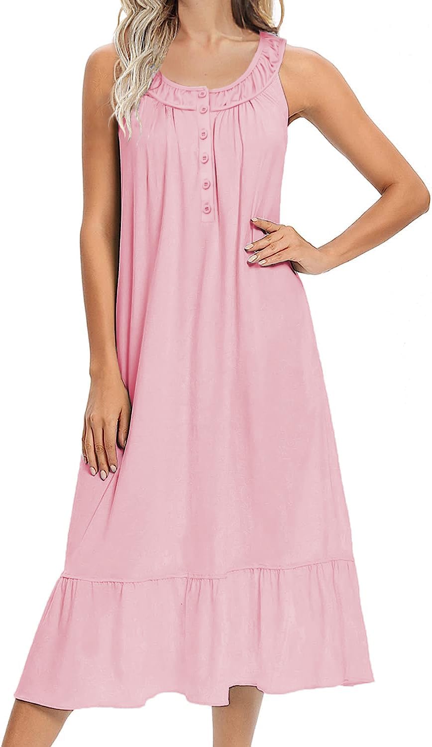 Ekouaer Nightgown, Special Women's Nightgown with Sleeveless Design, Innovative...