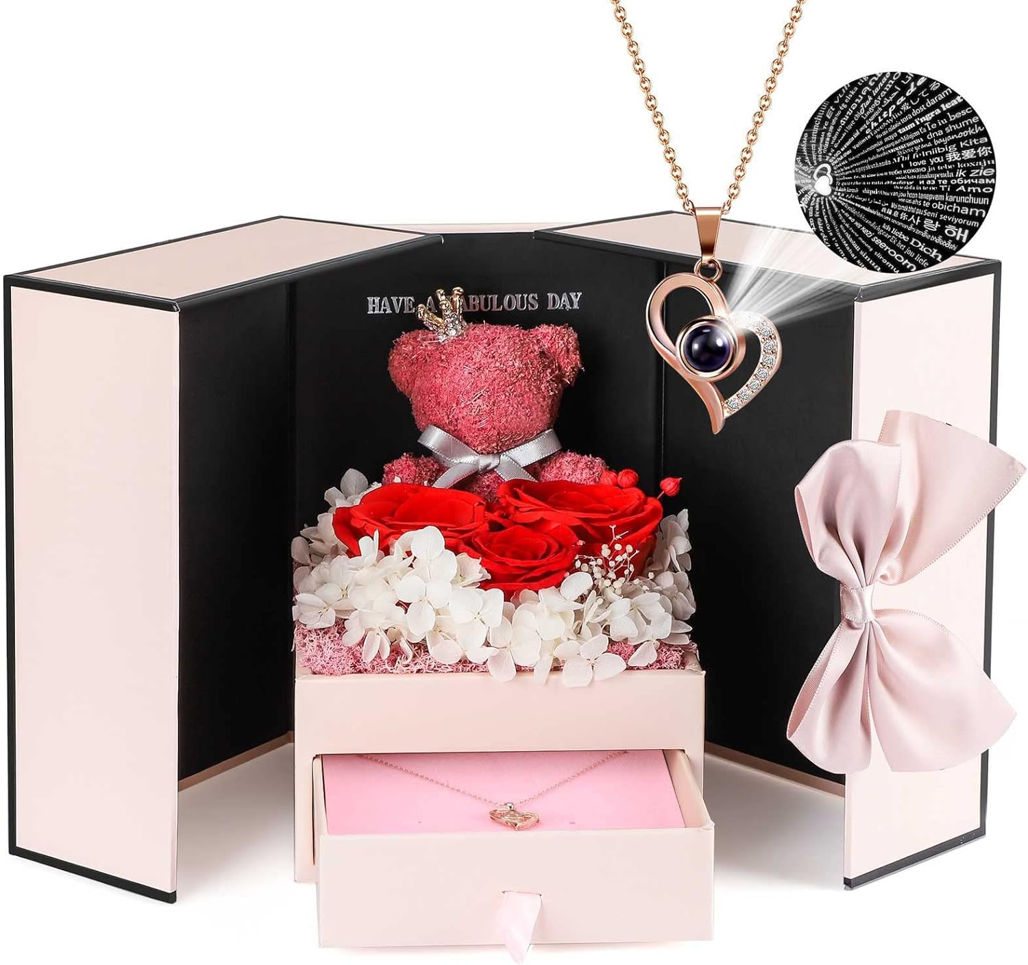 ADDWel Rose Gifts for Women Birthday - Unique Preserved Roses Forever Flowers wi...