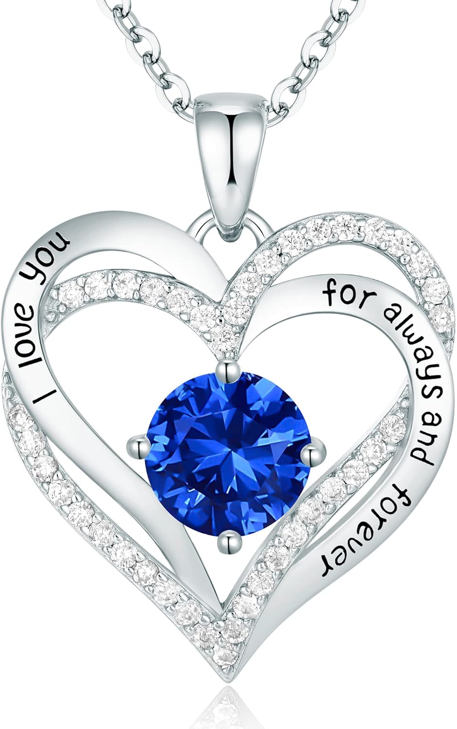 CDE Forever Love Heart Necklaces for Women, Wedding Anniversary, Birthday Gift f...