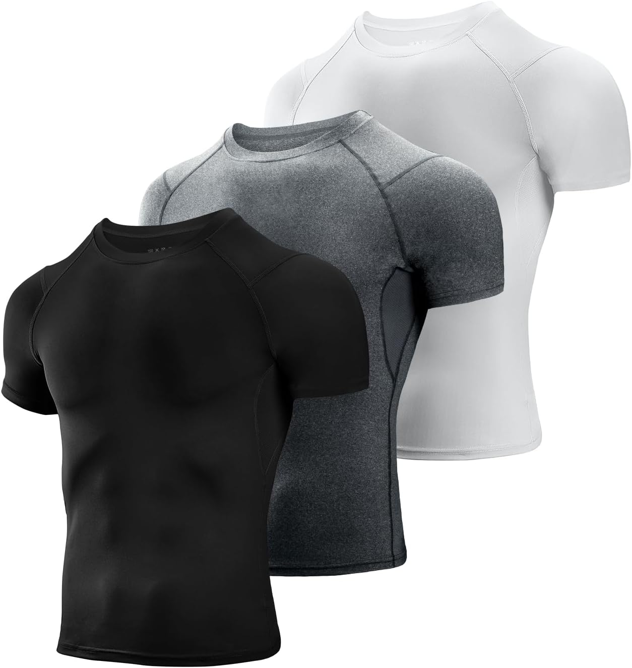 Niksa 1 Pack or 3 Packs Compression Tops for Men, Special Mens Running Tops Mesh...