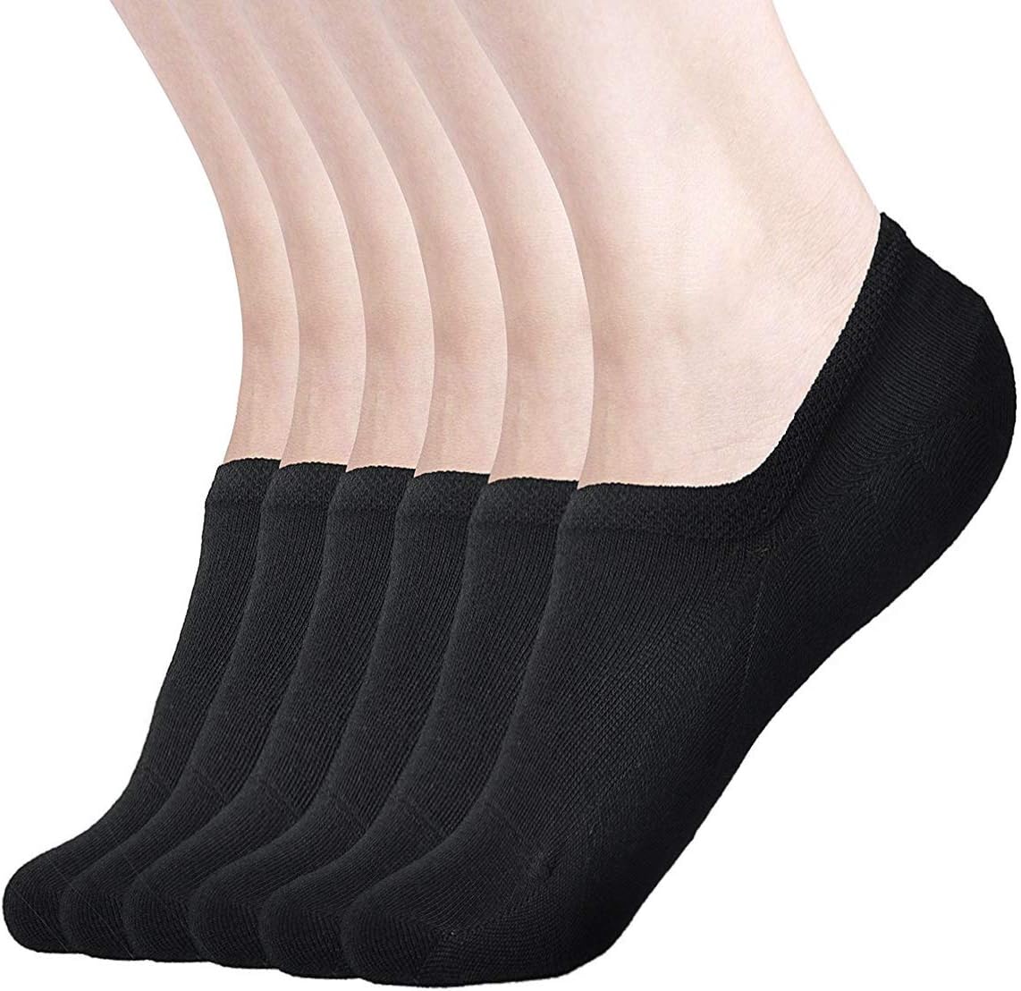 DIBAOLONG Womens No Show Socks Non Slip Flat Boat Line Low Cut Socks (6-12 Packs...