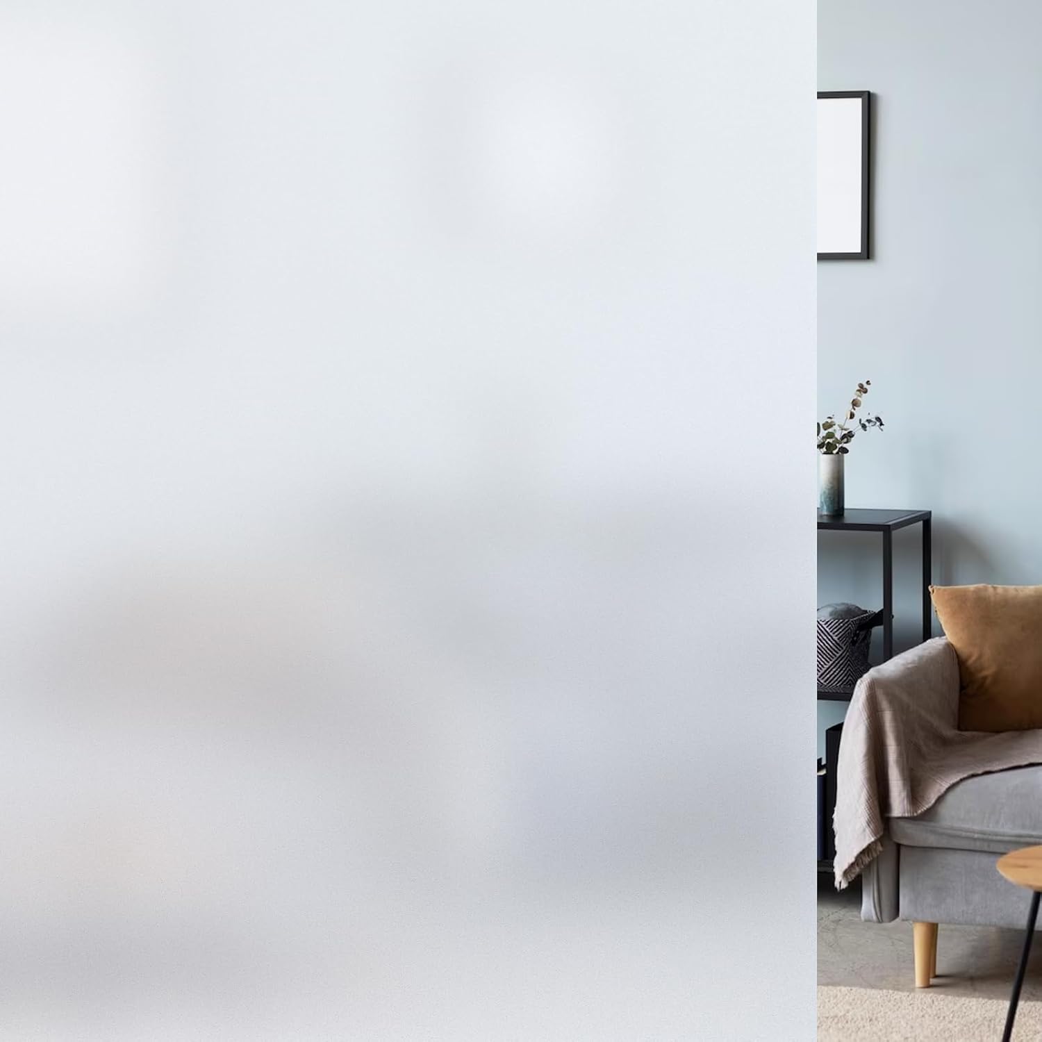 LUTE Window Privacy Film, Frosted Glass Window Film for Bathroom, Static Cling R...