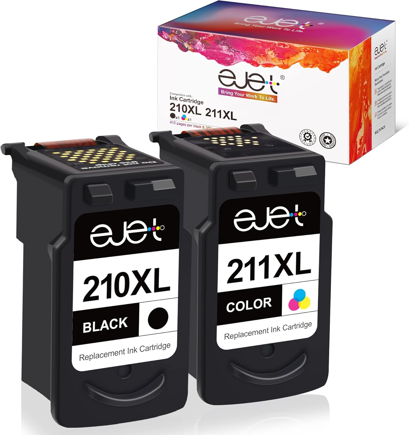 ejet Remanufactured 210XL 211XL Combo Pack Replacement for Canon 210 XL and 211...