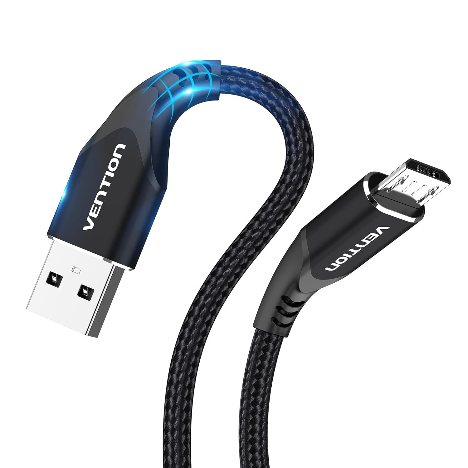 VENTION Micro USB Cable 3M - Kindle Fire Tablet Charger Cable UK Nylon Braided A...