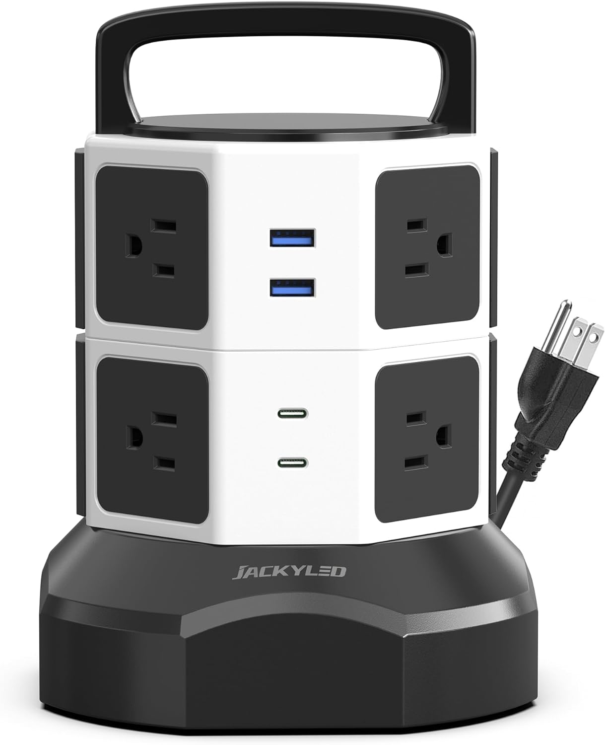 Tower Surge Protector Power Strip, JACKYLED Extension Cord with Multiple Outlets...