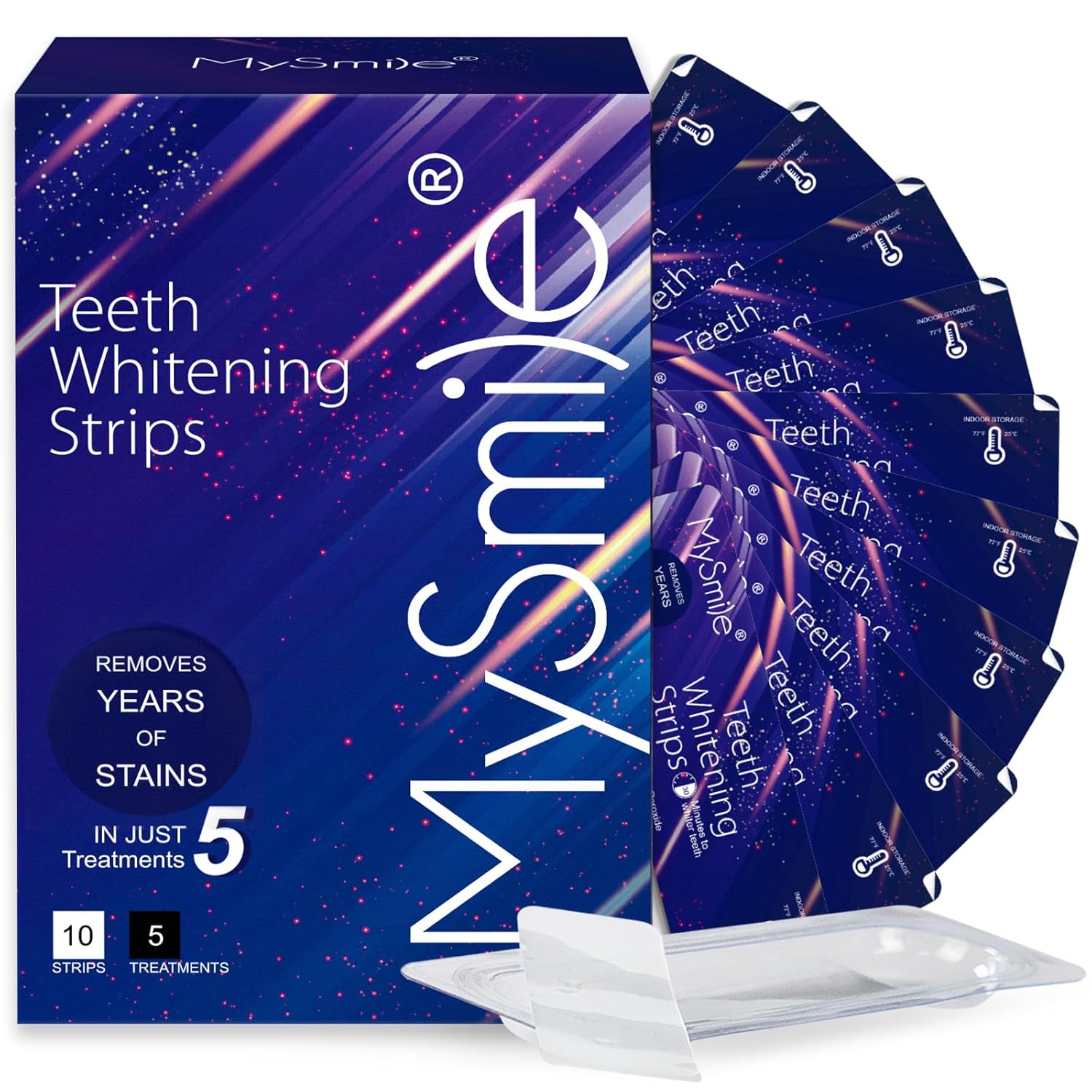 MySmile Advanced Teeth Whitening Strips - Non-Sensitive Formulated 5X Plus White...
