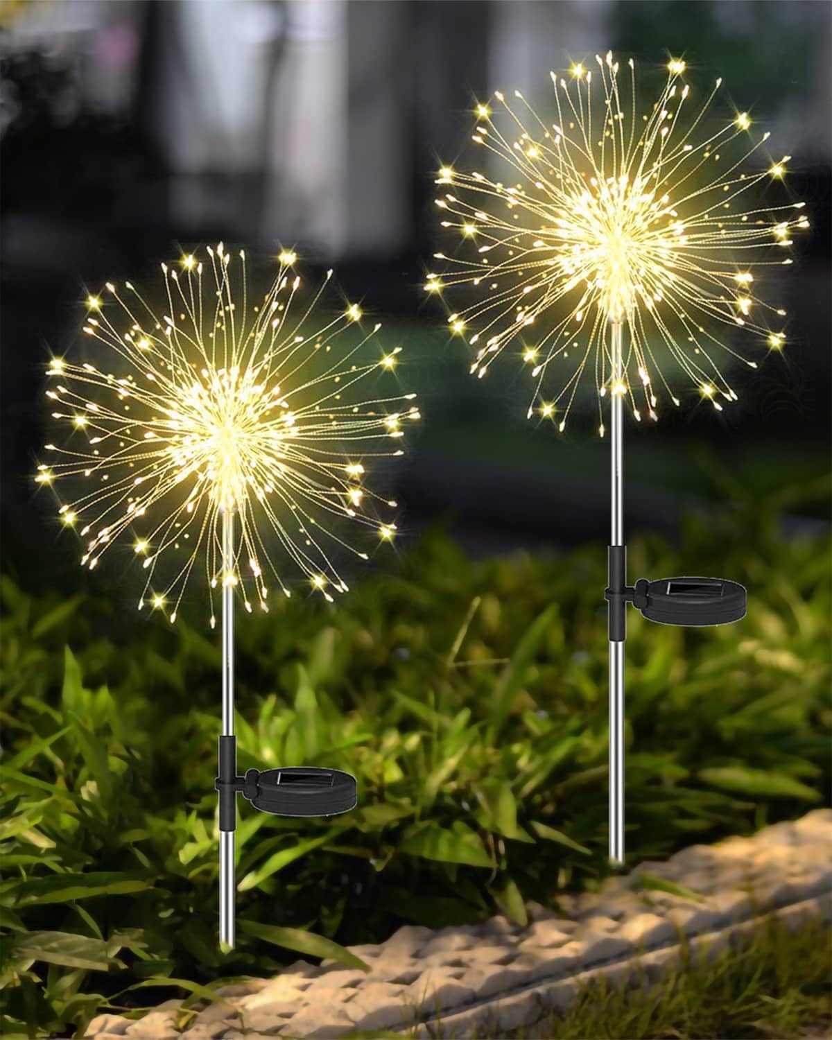 Joysing Solar Firework Lights 2 Pack 120 LED Solar Lights Outdoor Garden, 8 Mode...