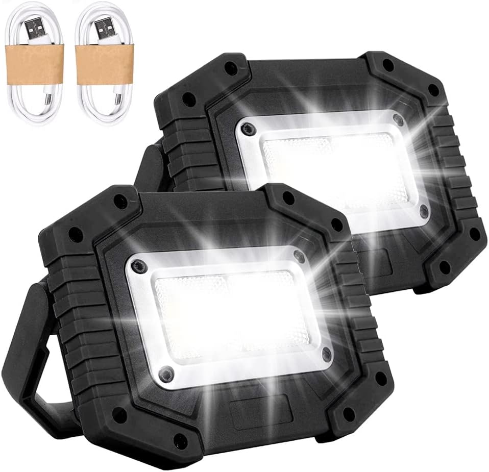 Trongle LED Rechargeable Work Lights, 30W Floodlight Battery Security Light with...