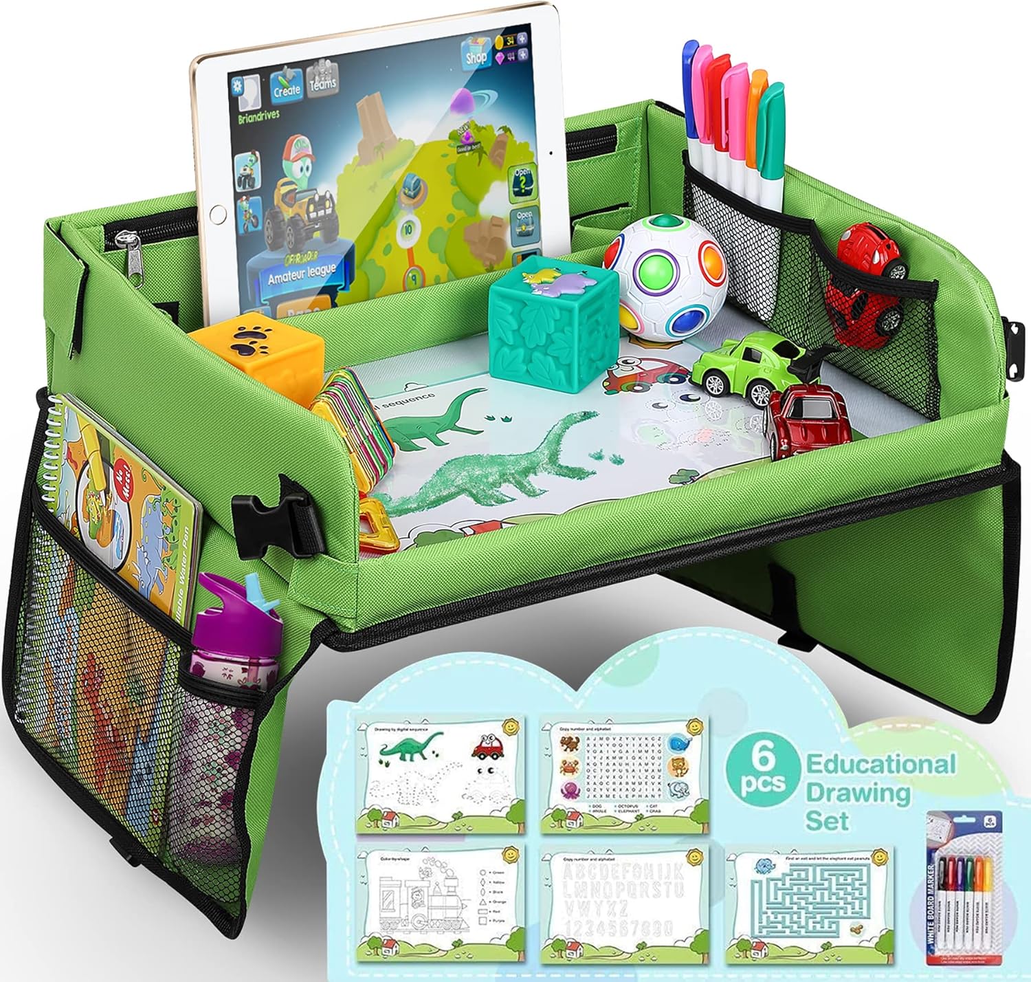 lenbest Kids Travel Tray - Travel Tray for Kids in Car - Car Seat Tray for Kids...