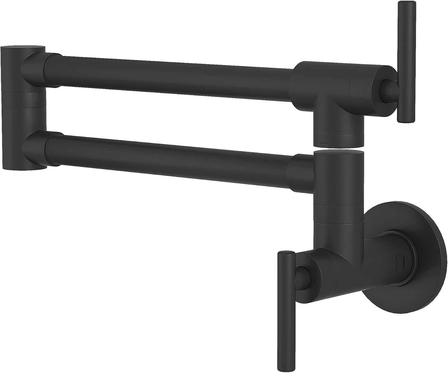 GIMILI Pot Filler Faucet Matte Black Commercial Wall Mount Faucet Pot Filler Bla...