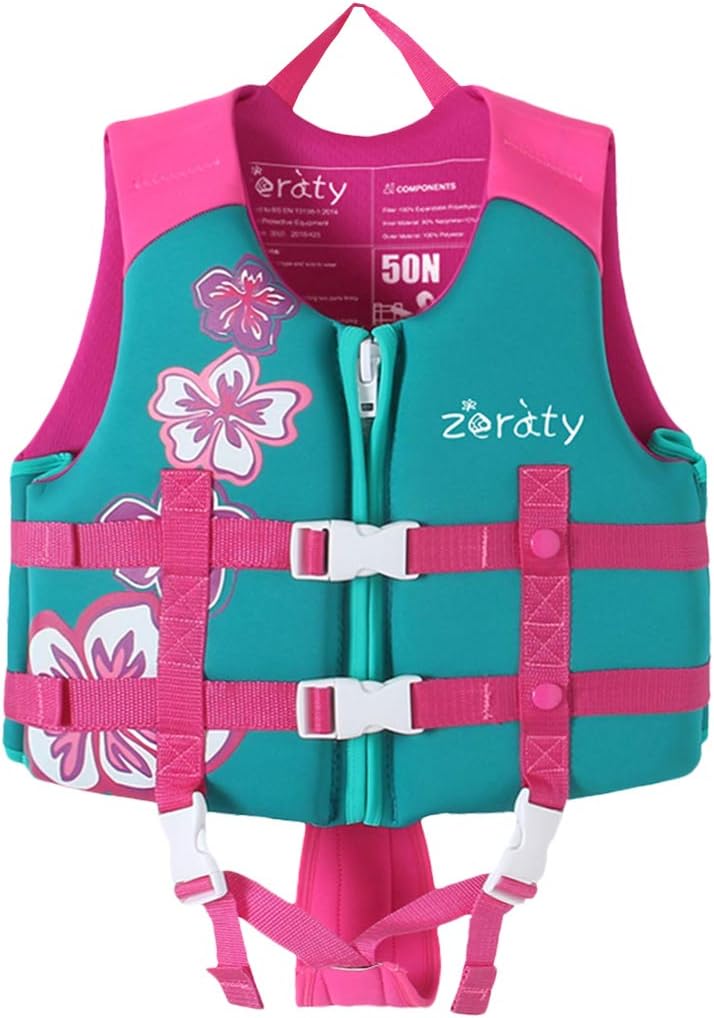 Zeraty Toddler Swim Vest Neoprene Kids Float Jacket Swimming Aid for Children wi...
