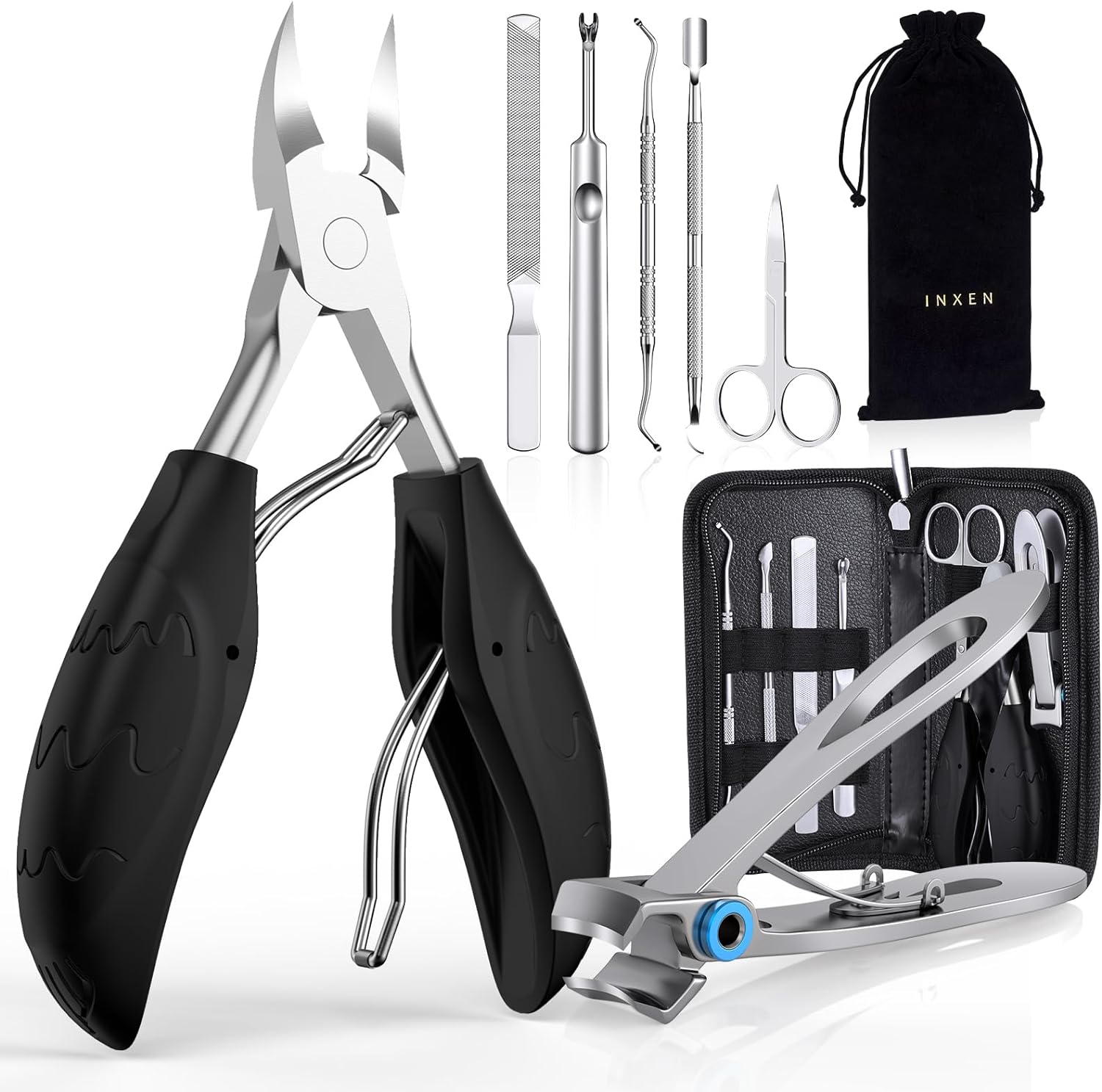 Toe nail Clippers for Thick Nails, Professional Nail Clippers Manicure Set, Podi...