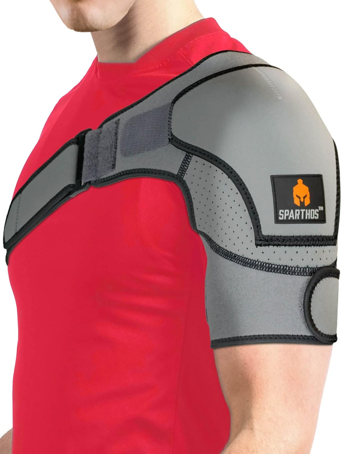 Sparthos Shoulder Brace - Support and Compression Sleeve for Torn Rotator Cuff,...