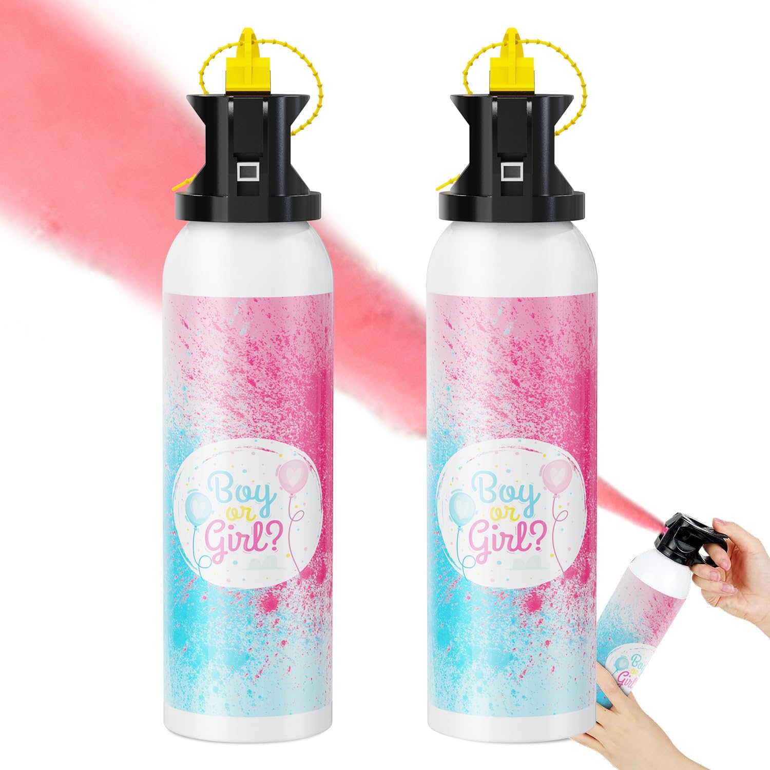 Gender Reveal Fire Extinguisher Color Blasters: 2 Pcs Pink Blaster Only for Baby...