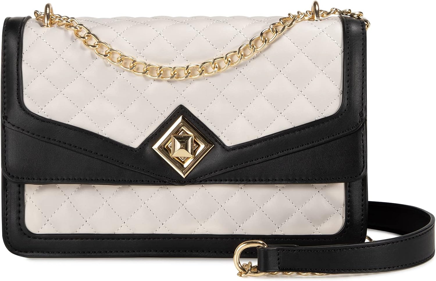 LOVEVOOK Crossbody Bags for Women Leather Quilted Shoulder Bag with Chain Strap...