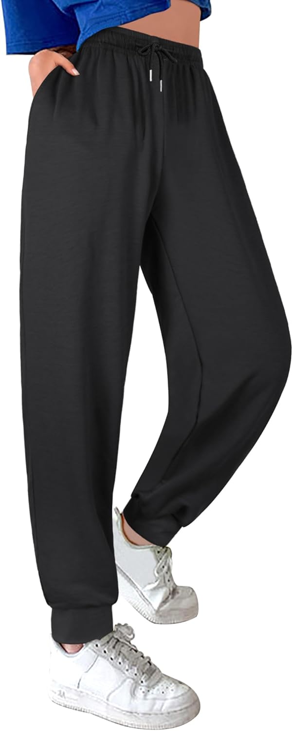 ASIMOON Sweatpants Women with Pockets Loose Lightweight Stretch Yoga Lounge Pant...