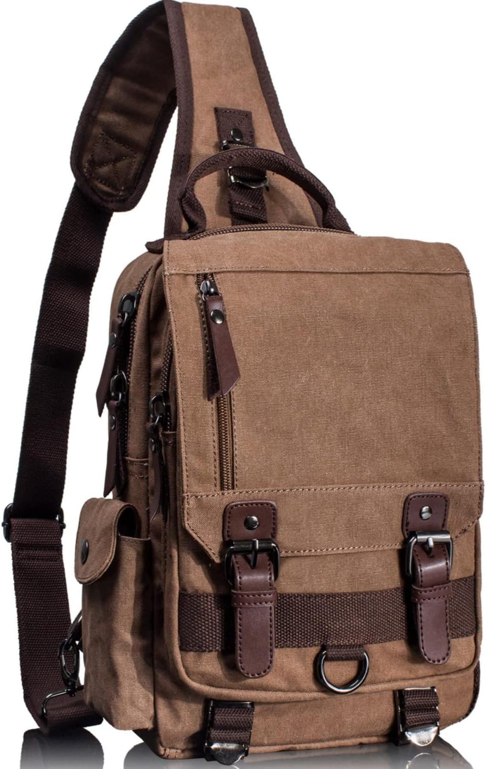 Leaper Retro Crossbody Bag Sling Bag Canvas Messenger Bag for Men Women Shoulder...