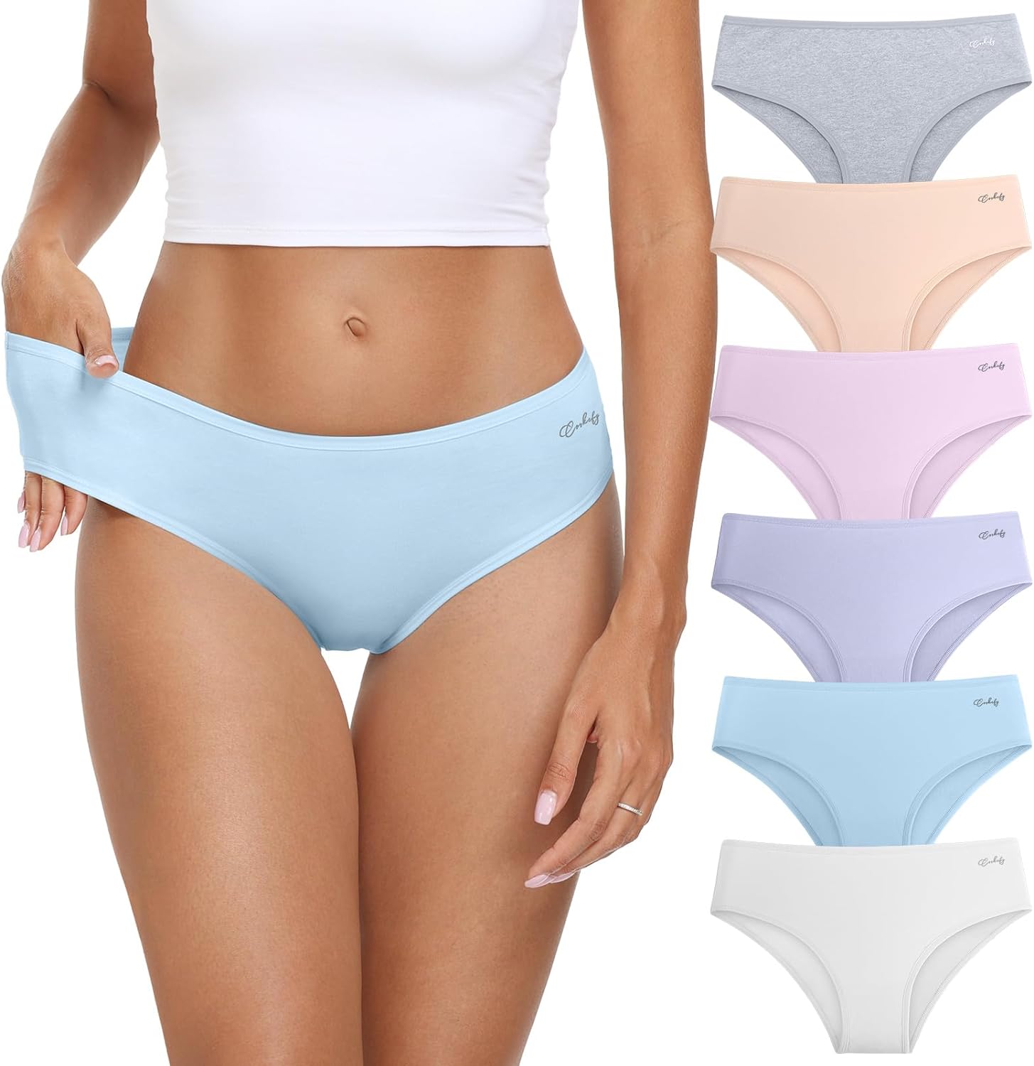 Premium coskefy Women's Underwear, Comfortable Cotton Hipster Panties, Soft Stre...