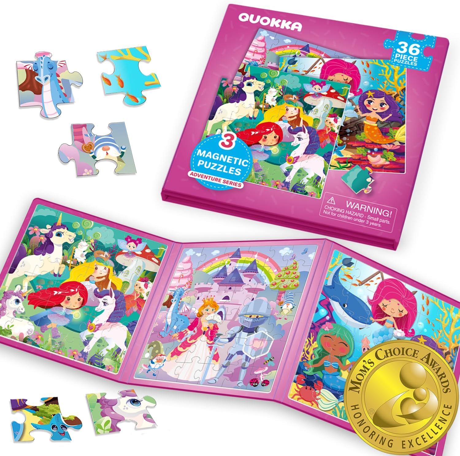 QUOKKA Magnetic Puzzles for Kids 4-6 - 36 Pieces Travel Puzzles Games for Kids A...