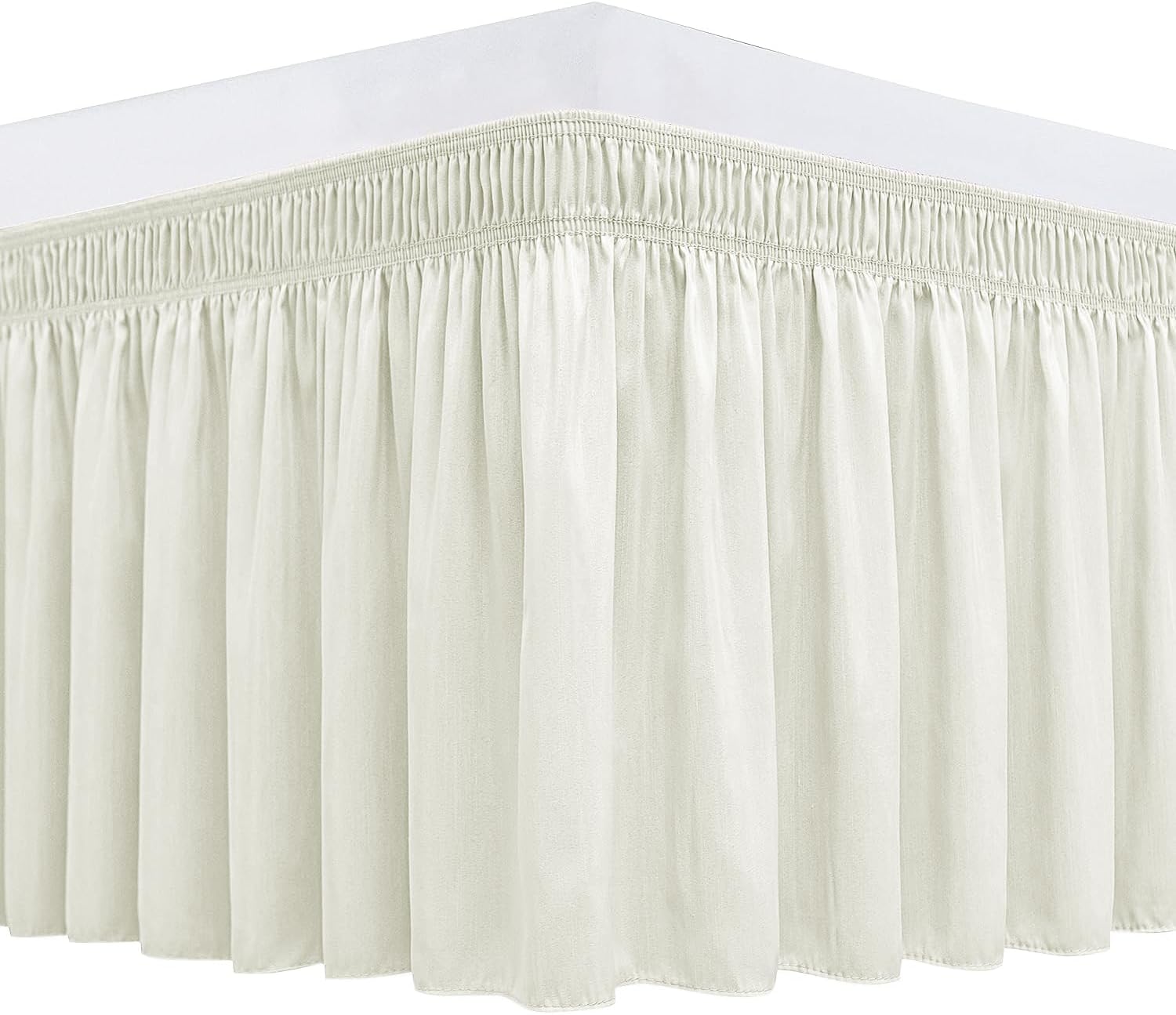 Biscaynebay Wrap Around Bed Skirts for King & Cal King Beds Extra Long Drop of 2...