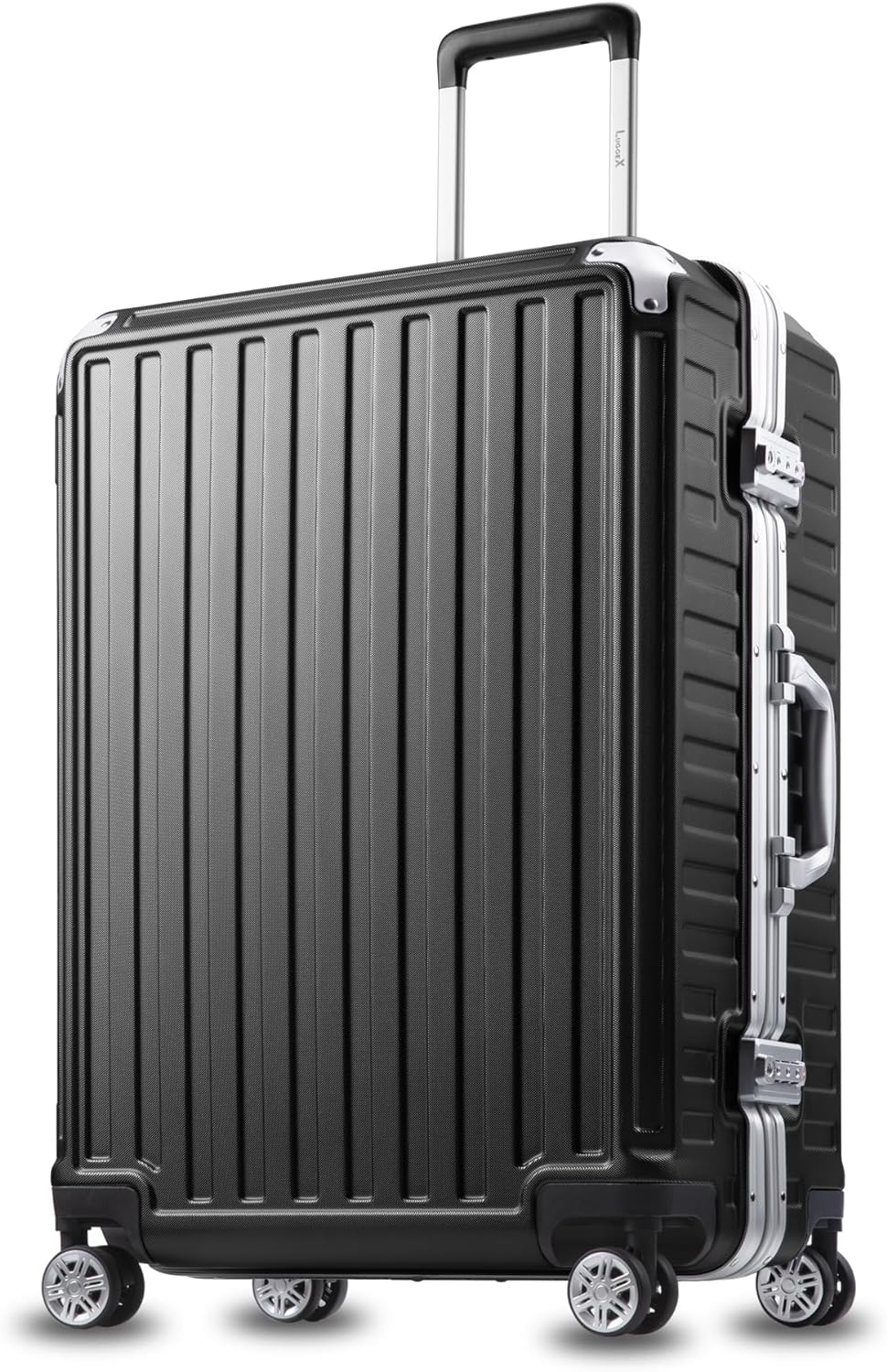 LUGGEX Zipperless Luggage with Spinner Wheels - Polycarbonate Aluminum Hard Shel...