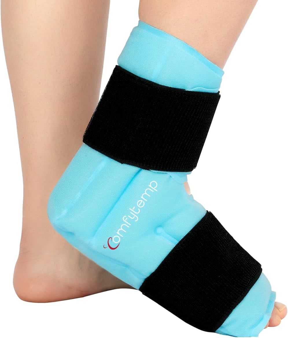 Comfytemp Large Foot Ice Pack Wrap Around Entire Foot, Full Coverage Ankle Ice P...