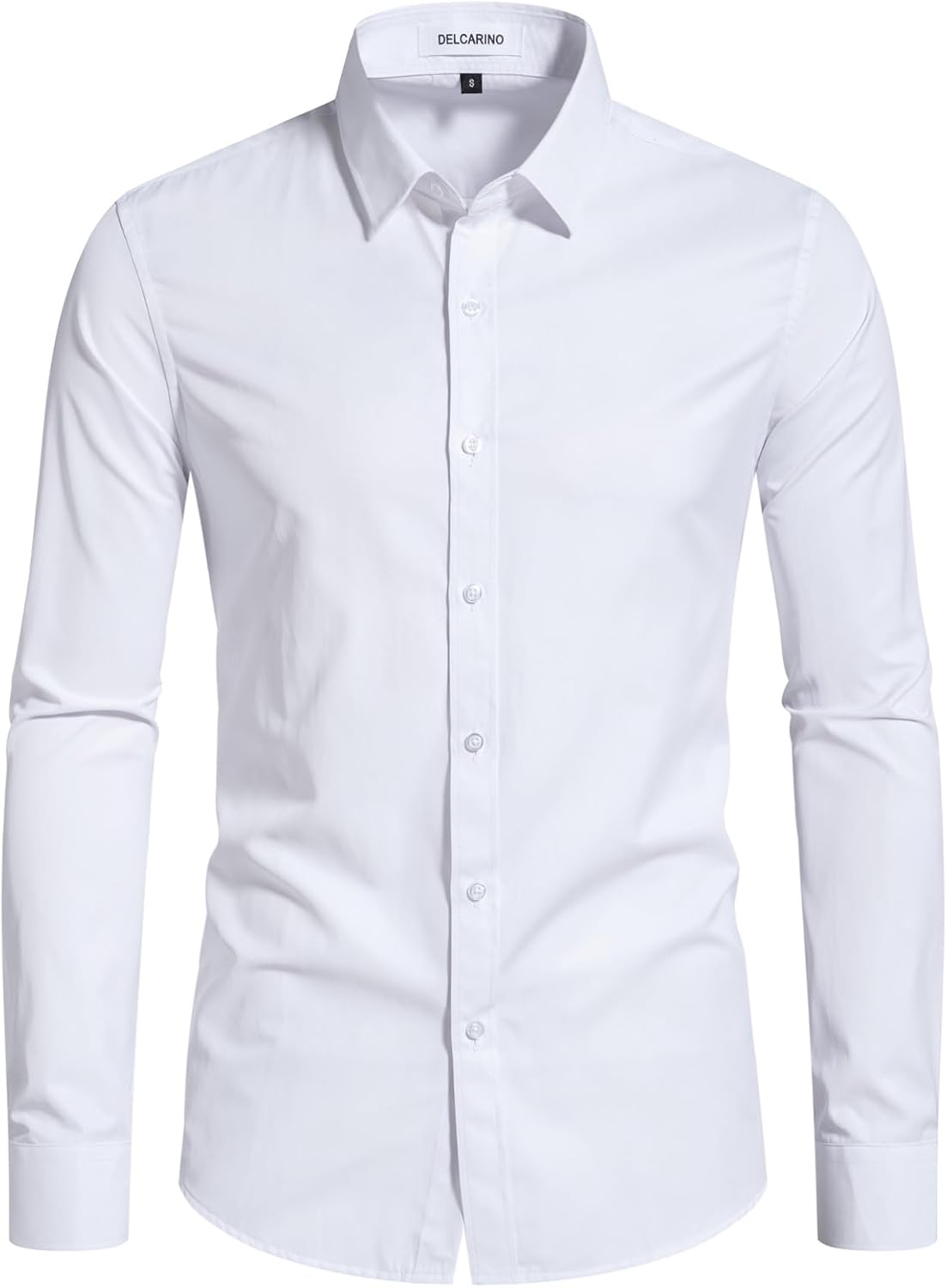 DELCARINO Men's Dress Shirts Stain Shield Stretch Slim Fit Shirts Wrinkle-Free F...