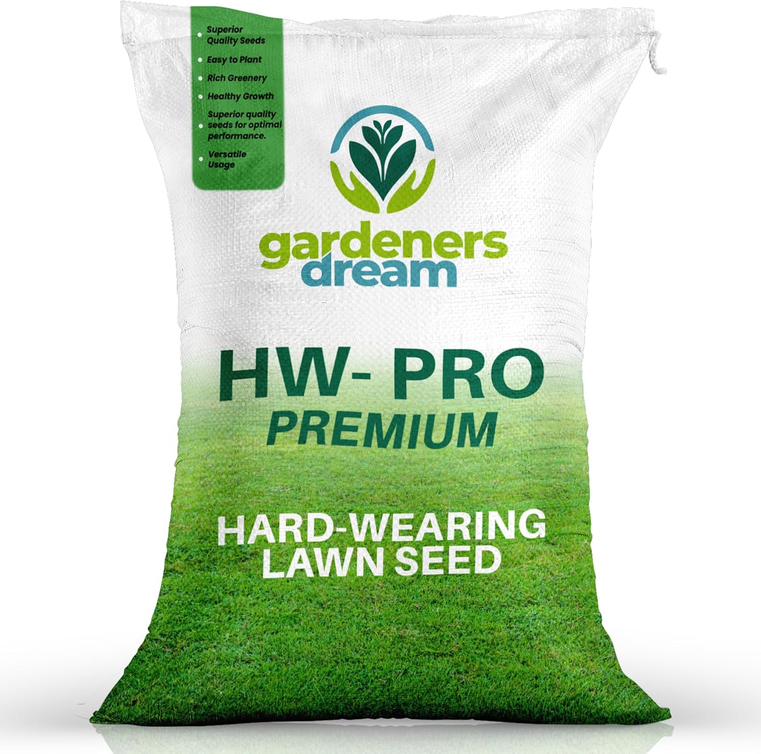 GardenersDream 20KG Premium Hard Wearing Grass Seed - Fast Growing Grass Seeds f...
